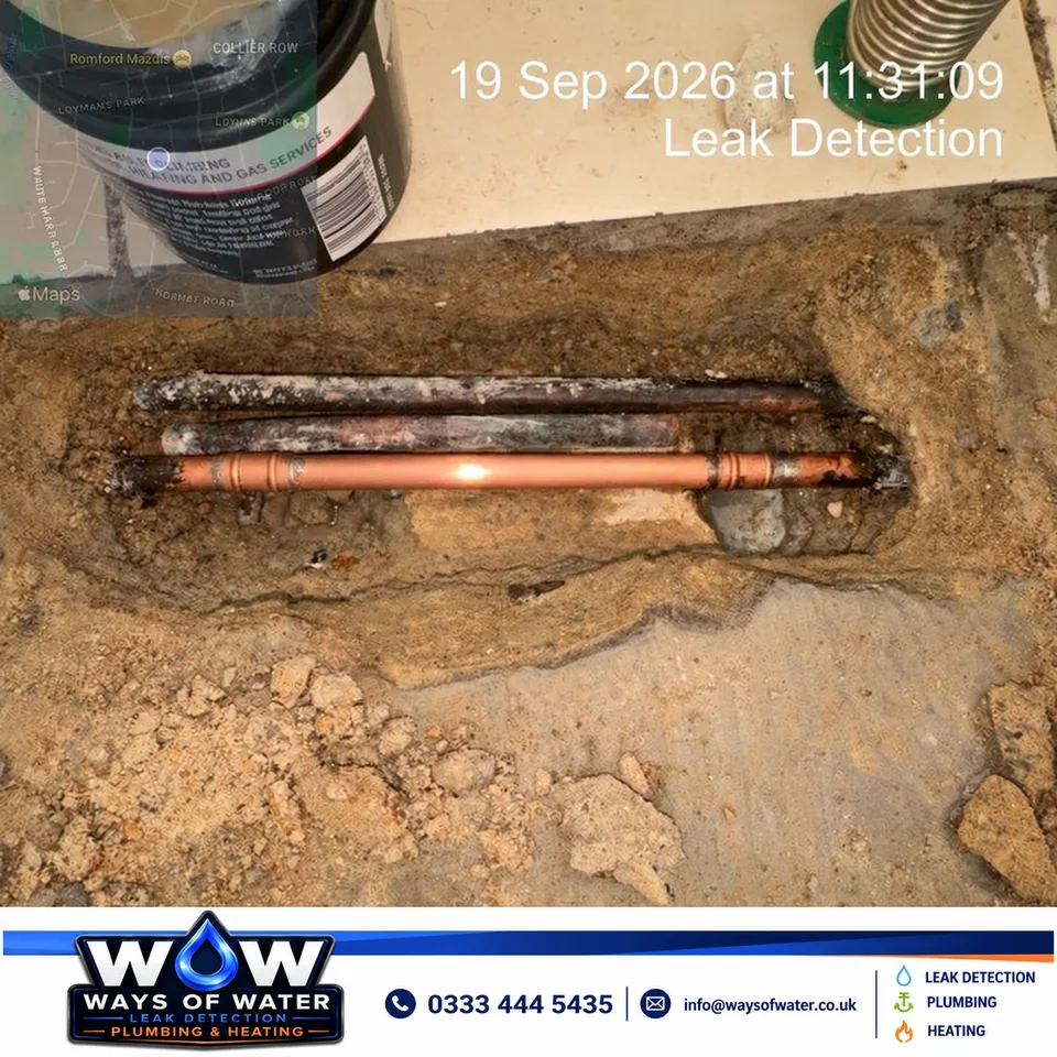 Replacement copper section with soldered fittings before Denso wrapping